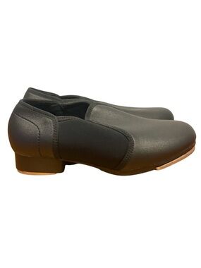 Black Slip On Jazz Tap Shoes Kids Dance Performance Rhythm Size 11 Little Kid